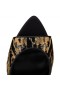 Christian Louboutin Miss Z Muldyr Ocelot 100 Mm Muldyr Broderet Crepe Satin Flerfarvet