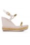Christian Louboutin Pyraclou 110 Mm Espadriller Patent Kalv Læder Leche Christian Louboutin Sko