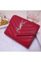 Saint Laurent Kompakte Tri-Fold Tegnebog Rød Saint Laurent Læder Tegnebøger