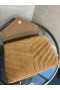 Saint Laurent Loulou Mellemstore Taske Brown Suede Saint Laurent Læder Tasker
