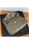 Saint Laurent Loulou Puffer Lille Pose Grønne Lammeskind Saint Laurent Tasker