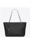 Saint Laurent Niki Shopping Taske Sort Plisseret Kalveskind Saint Laurent Tasker