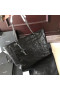 Saint Laurent Niki Shopping Taske Sort Plisseret Kalveskind Saint Laurent Tasker