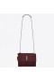 Saint Laurent Solnedgang Mellemstore Taske Bordeaux Krokodille Prægede Læder