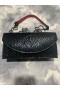 Christian Louboutin Loubi54 Crossbody Clutch Taske Patent Præget Python Black