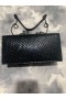 Christian Louboutin Loubi54 Crossbody Clutch Taske Patent Præget Python Black