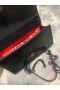 Christian Louboutin Loubi54 Crossbody Clutch Taske Patent Præget Python Black