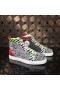 Christian Louboutin Rockstud Spike High-Top Sneakers Læder Flerfarvet