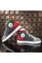 Christian Louboutin Rockstud Spike High-Top Sneakers Læder Flerfarvet