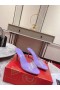 Christian Louboutin Degramule Forskønnet Muldyr 80mm PVC og Læder Lilla