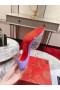 Christian Louboutin Degramule Forskønnet Muldyr 80mm PVC og Læder Lilla