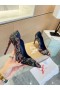 Christian Louboutin Hot Chick Starlight Pumper 100mm Veau Velour Sort