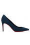 Christian Louboutin Kate Pumper 85mm Veau Velour Marine Blå