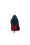 Christian Louboutin Kate Pumper 85mm Veau Velour Marine Blå