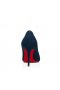 Christian Louboutin Kate Pumper 85mm Veau Velour Marine Blå