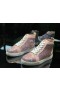 Christian Louboutin Louis Strass Fladskærms High-top Kvinder Sneakers Rhinestone Dekorationer Pink