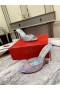 Christian Louboutin Mig Dolly Strass Pumper 100 mm Ruskind Strass Forskønnet Pink