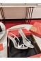 Christian Louboutin Rosalie 100 Mm Sandaler Iriserende Læder Metallic Silver