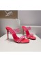 Christian Louboutin Spike Kun 105mm PVC og Patent Læder Sandaler Rose