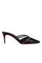 Christian Louboutin Tatoosh Pigge Muldyr Pumpe 70 mm Kidskin Læder Sort