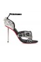 Christian Louboutin Wosandal Pic 100 Mm Sandaler Patent Læder Og Nitter Sort