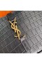 Saint Laurent Le 5 à 7 Hobo Taske Sort Krokodille-prægede Læder