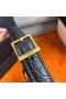 Saint Laurent Le 5 à 7 Hobo Taske Sort Krokodille-prægede Læder