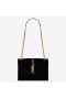 Saint Laurent Medium Kuvert Taske Sort Suede Saint Laurent Tasker