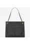 Saint Laurent Medium Niki Shopping Taske Storm Saint Laurent Læder Tasker
