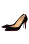 Christian Louboutin Pumper Anjalina 85 mm Sort/sort Pistol Ruskind Læder