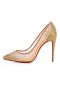 Christian Louboutin Pumper Tåbeligheder Strass 100mm Version Guld Strass