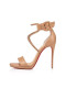 Christian Louboutin Sandal Choca Lux 120 mm Nude/rosa Bronze Læder