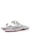 Christian Louboutin Sandal Bare Queenie Sølv/græde/lin Sølv PVC