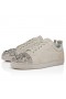 Christian Louboutin Louis Junior P Strass Eternity Sneakers Veau Velours Albatre