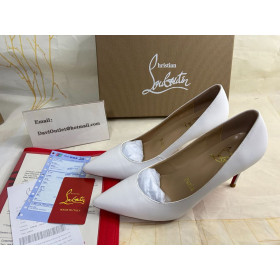 Christian Louboutin Kate Pumper 85mm Nappa Læder Hvid