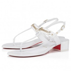 Christian Louboutin Mj G-Streng 25 Mm Muldyr Alligator Præget Kalv Læder Hvid