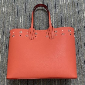 Christian Louboutin East West Cabata Tote Taske Kalveskind Pigge Sunrise