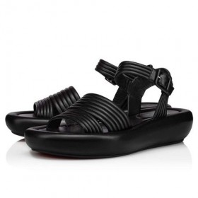 Christian Louboutin Sort Nappa lys Sandal