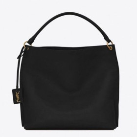 DicountSaint Laurent Tag Hobo Taske Sort Kalveskind Saint Laurent Tasker