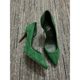 Christian Louboutin Iriza Pumper 85mm Ruskind Læder Grøn