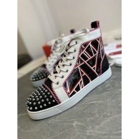 Christian Louboutin Lou Pigge Orlato Kvinder Fladskærms-Patent Læder-Flerfarvet