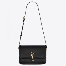Saint Laurent Solferino Mellemstore Taske Sort Kalveskind Saint Laurent Tasker