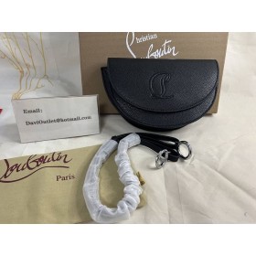 Christian Louboutin Ved Min Side, Skulder Taske Kalv Læder Sort