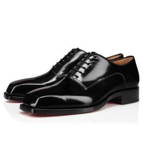 Christian Louboutin Capitano Oxford Glat Kalv Læder Sort CL Sko