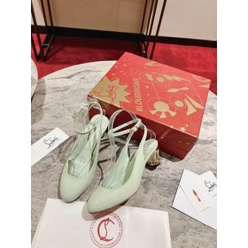Christian Louboutin Lipsita Jane Patent Læder Mary Jane Pumper 55 Mint CL Sko