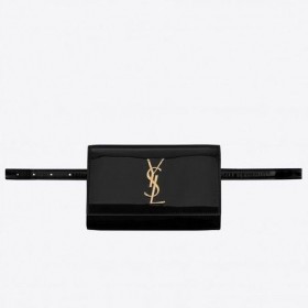 Saint Laurent Sort Patent Kate Bælte Taske Saint Laurent Tasker