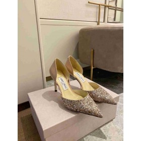 Jimmy Choo 85mm Pumper Glitter Nedbryder Stof Guld