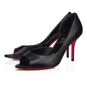 Christian Louboutin Ã
bner Apostropha 80mm Pumper Nappa Læder Sort CL Sko