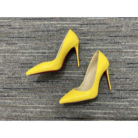 Christian Louboutin Kate Pumper 85mm Patent Læder Gul Cl Pumper