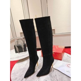 Christian Louboutin Lipbotta Knæ-høje Støvler 100mm Suede Black